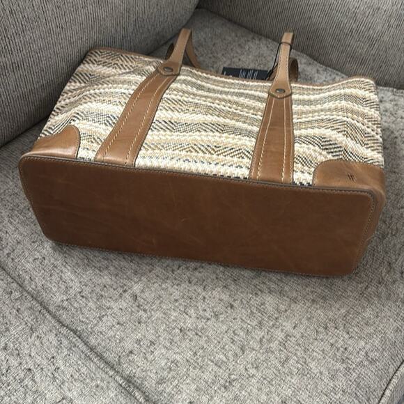 NWT Frye Melissa Straw Shopper Tote Handbag - Picture 4 of 5